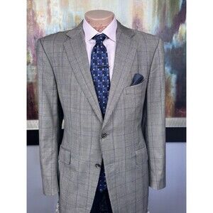 Dunhill Mens Made in Italy Gray Glen Check Sport Coat 40R MSRP $2195